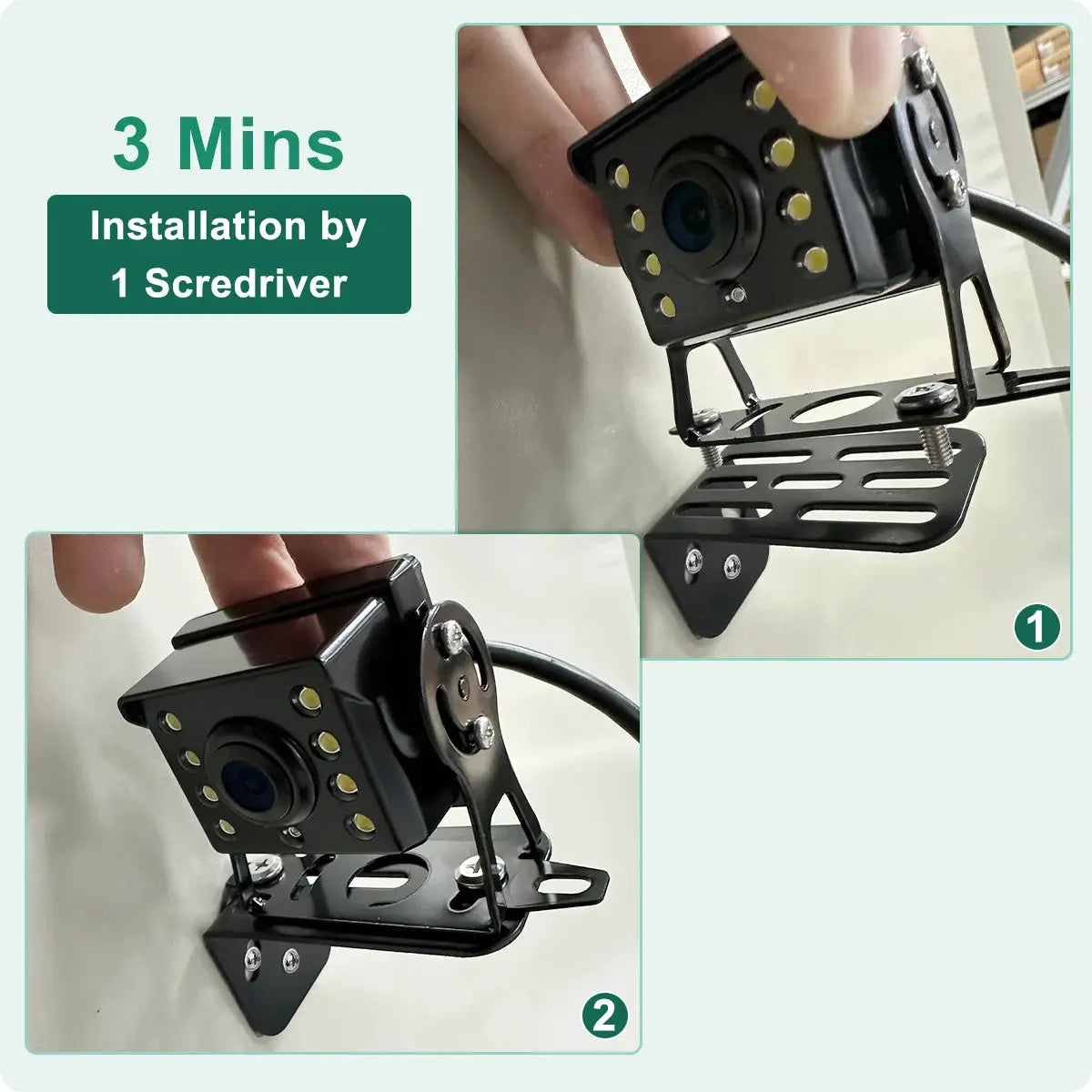 Stainless Steel L Shape Bracket With Screws For Truck Bus Camera Mount by InterCyprus Trading Ltd