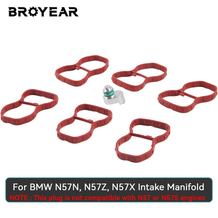 Swirl Flap Plug with Gasket Aluminum for BMW N57N N57Z N57X 3.0 Diesel by InterCyprus Trading Ltd