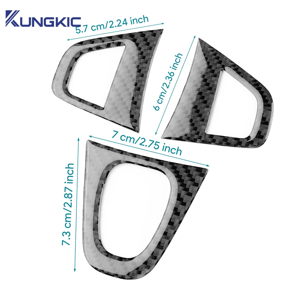 Rivestimento del volante con morbida fibra di carbonio per Renault Fluence 2009-2014