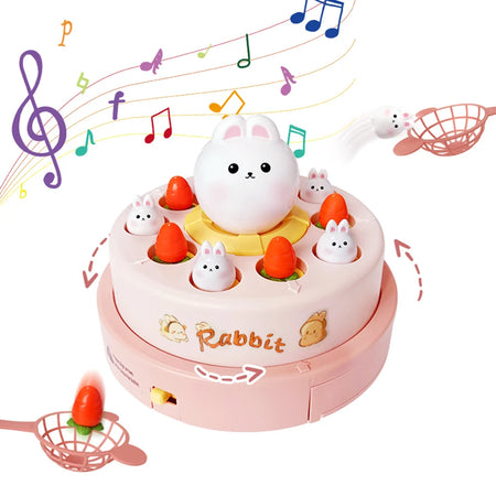 Cartoon Rotating Frog Catcher Toy &ndash; Fun Musical Launching Game Rabbit with box