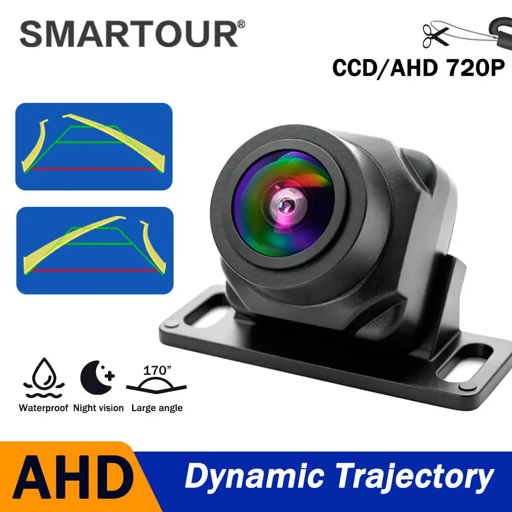 Dual Signal Dynamic Trajectory Backup Camera, 170° Wide View Adjustable Mount, Starlight Night Vision IP67 Waterproof Switchable by InterCyprus Trading Ltd
