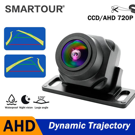 Dual Signal Dynamic Trajectory Backup Camera, 170° Wide View Adjustable Mount, Starlight Night Vision IP67 Waterproof Switchable by InterCyprus Trading Ltd