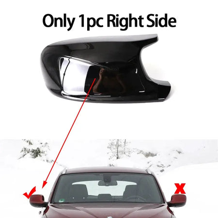 M Style Look Rearview Mirror Cover Cap Carbon Fiber Look Black for BMW X3 F25 X1 E84 Pre-LCI 2010 2011 2012 2013 Case by InterCyprus Trading Ltd