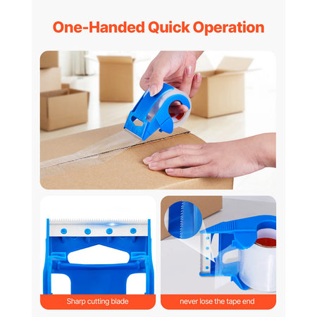 SucceBuy Clear Packing Tape 1.5in 2.7 Mil &ndash; With Dispenser