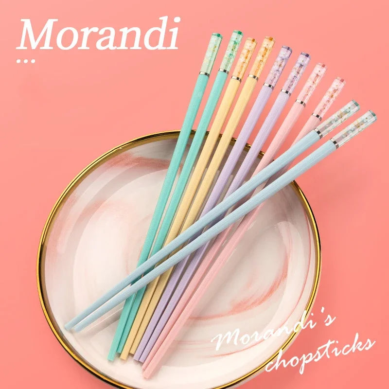 KNGZI 5 Pair Japanese Chopsticks &ndash; Eco-Friendly Reusable Design