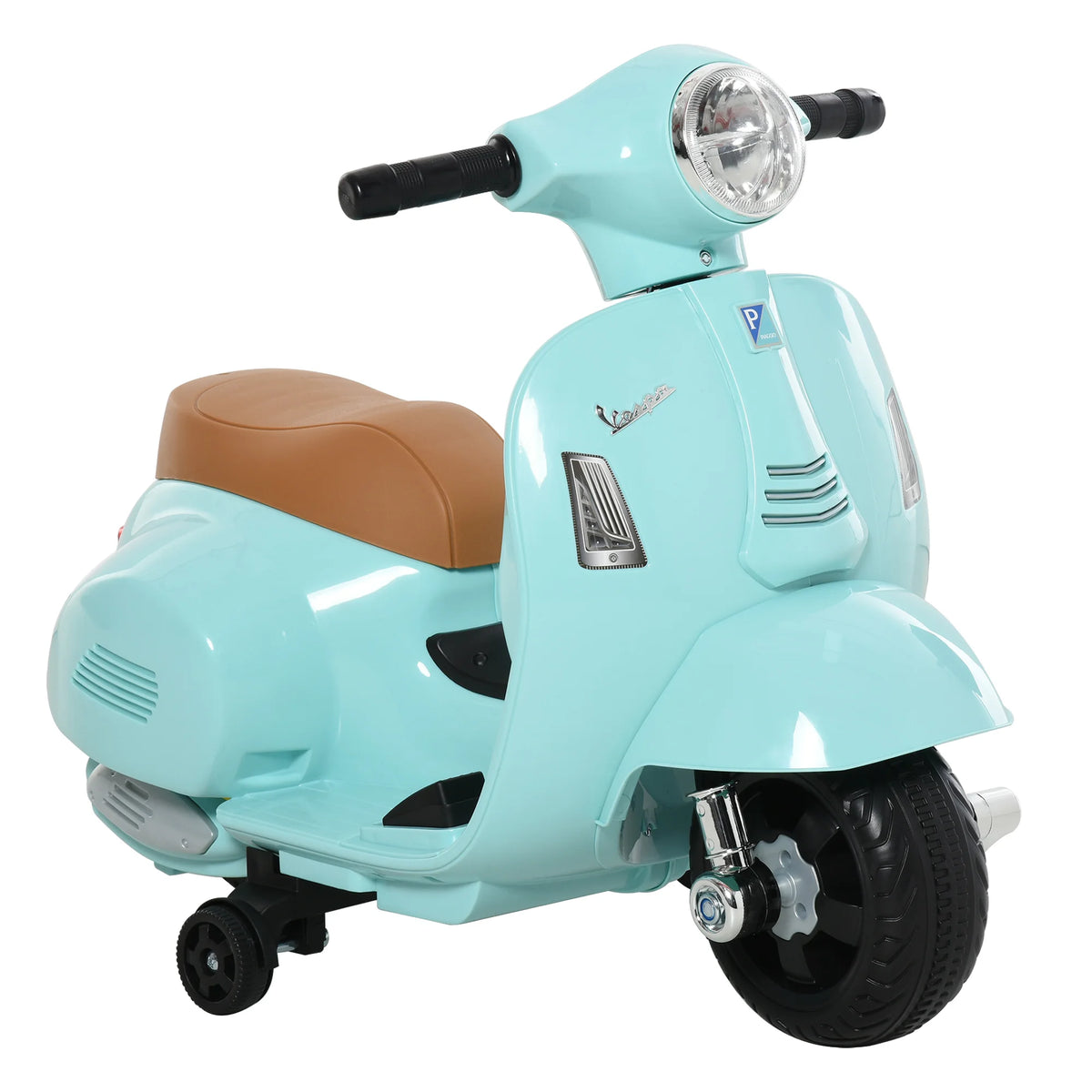 HOMCOM Vespa Licensed Kids Electric Scooter &ndash; Headlight Horn