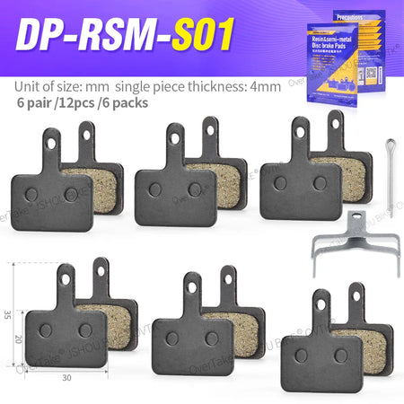 RSM-S01 - High Performance Resin Semi-Metal Brake Pads RSM-S01-6PAIRS / CHINA