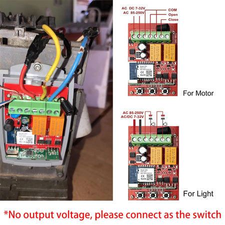 Tuya Universal Smart Wifi Garage Door Controller - 2CH 433MHz Remote Control