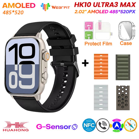HK10 Ultra 3 MAX 2025 &ndash; AMOLED NFC GPS Smartwatch AI
