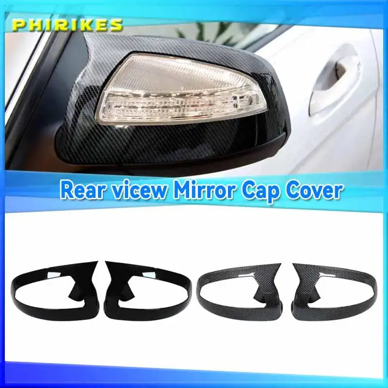 Carbon Fiber Black Exterior Side Mirror Cover for Mercedes-Benz C Class W203 W204 W205