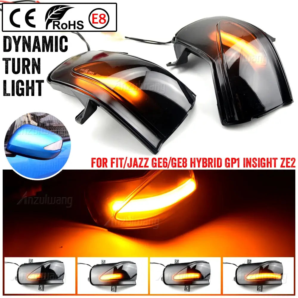 LED Dynamic Turn Signal Lights for Honda Fit Jazz GE 2009-2014 by InterCyprus Trading Ltd