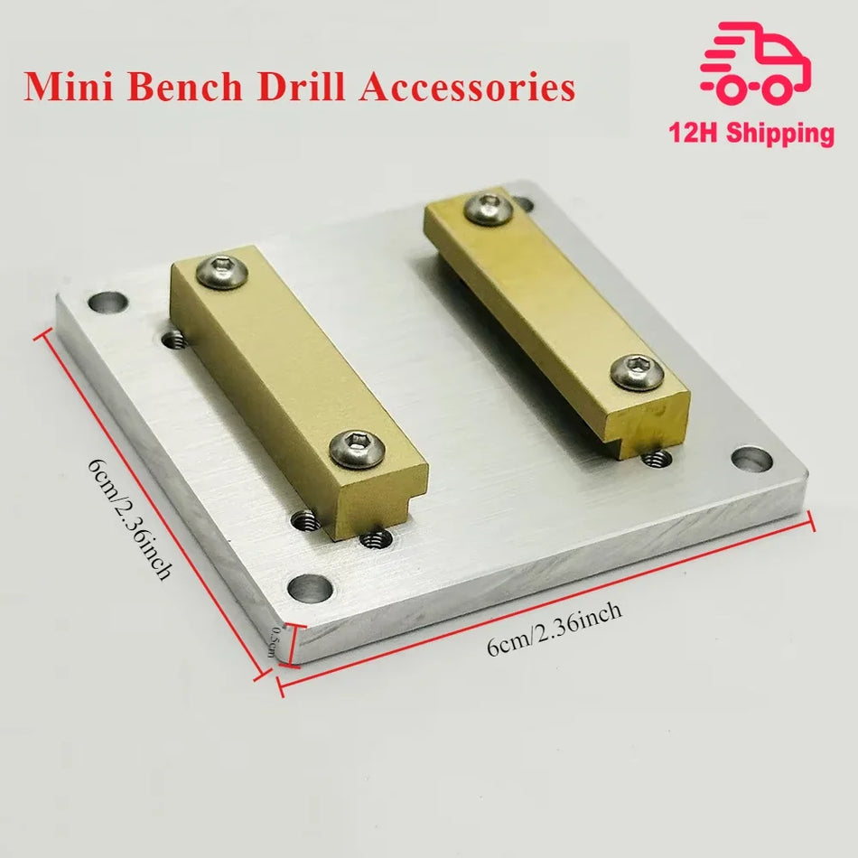 60mm İnce Ayar Mengene Kaydırma Taban Aksesuarları Metal Taban Plakası Kiti ile