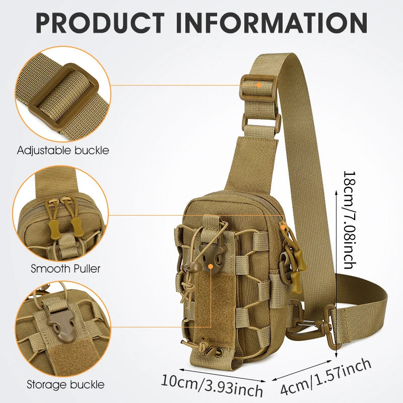 Tactical Sling Front Chest Bag &ndash; Water Bottle Pouch