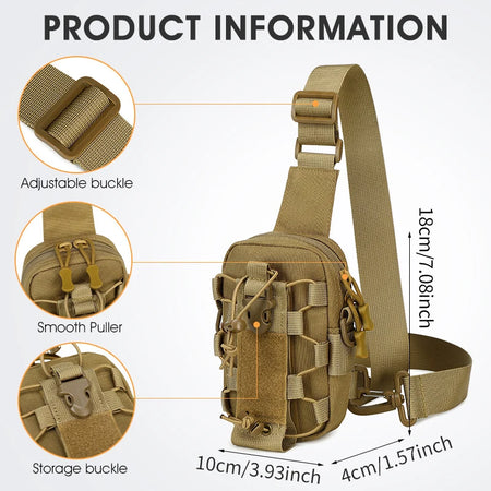Tactical Sling Front Chest Bag &ndash; Water Bottle Pouch