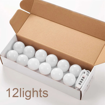 Hollywood Makeup Vanity Mirror Light Stick On &ndash; 3 Color LED 12 Lights