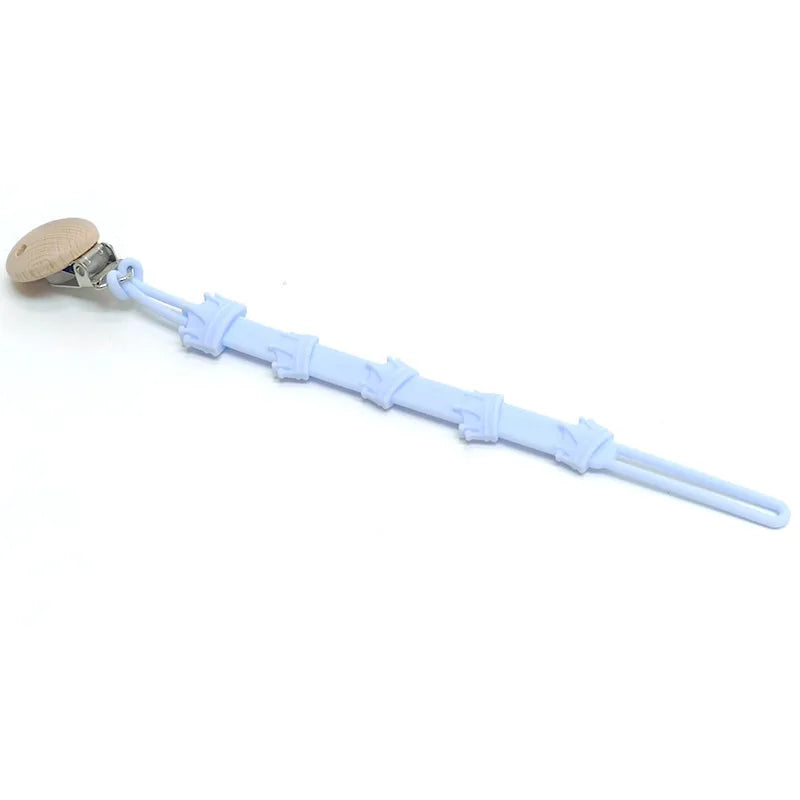 Pacifier Chain Clip &ndash; Multi-Functional Silicone Anti-Drop Design sky blue