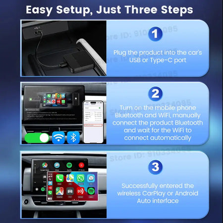 Mini 3.0 Wireless CarPlay Box OTA Upgrade Plug And Play