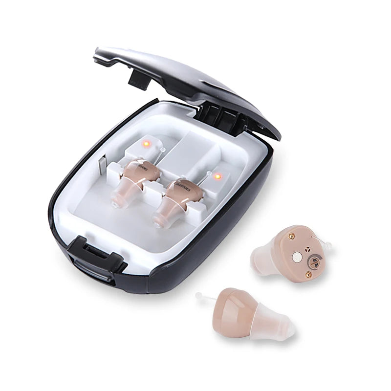 Intelligent Digital Hearing Aid C200 &ndash; Rechargeable Wireless Sound Amplifiers for Adjustable Hearing skin 1pair