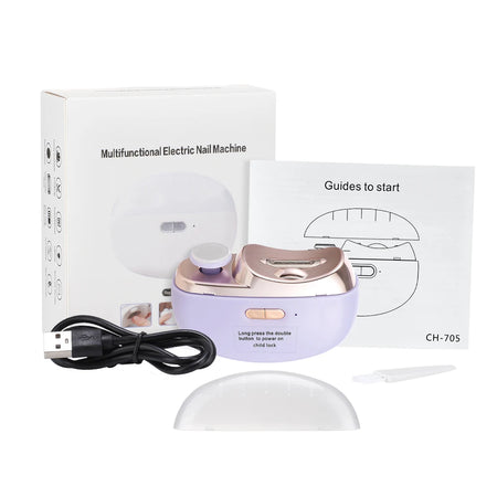 Electric Nail Clipper 3 In 1 &ndash; LED Lights For Nail Care PURPLE