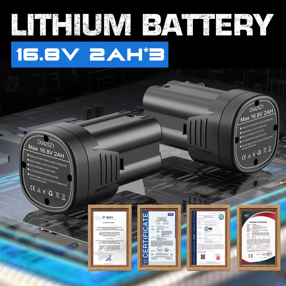 Electric Battery Chain Saw and Pruning Shears with 3 Batteries for Vineyard