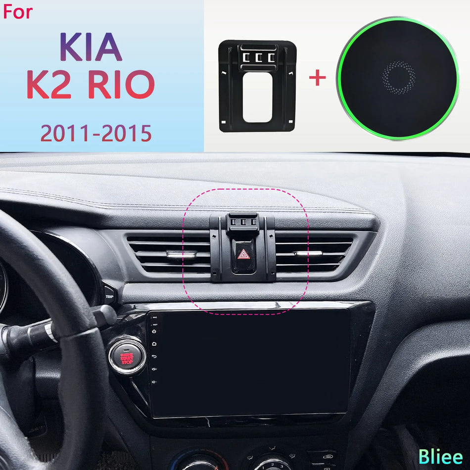 Kia K2 Rio Belaidis 15W Magnetinis Automobilinis Telefono Laikiklis MagSafe