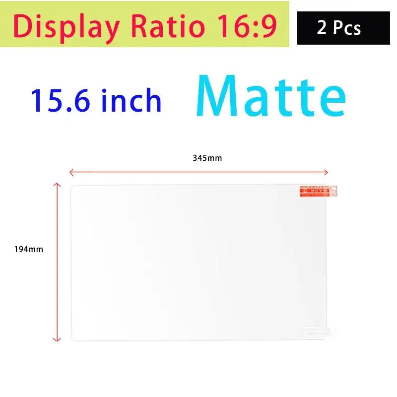 Notebook Screen Protector 13 to 15.6 Inch &ndash; Anti-Glare Soft Film for Laptops and Tablets 15 Matte 345x194mm2P