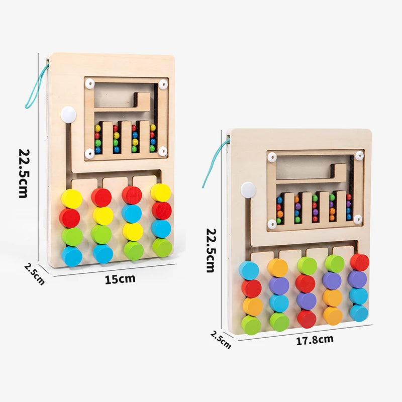 Magnetic Color Sliding Puzzle Board &ndash; Color Matching Logic
