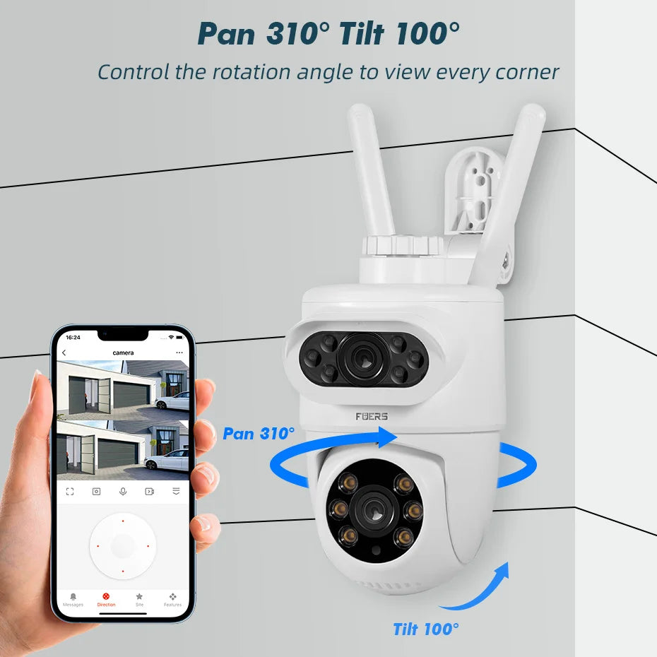 FUERS 5K 10MP Dual Lens IP Camera