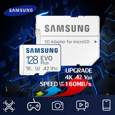SAMSUNG EVO Plus Memory Card &ndash; High Speed Performance for All Devices 128GB U3 R160MBs