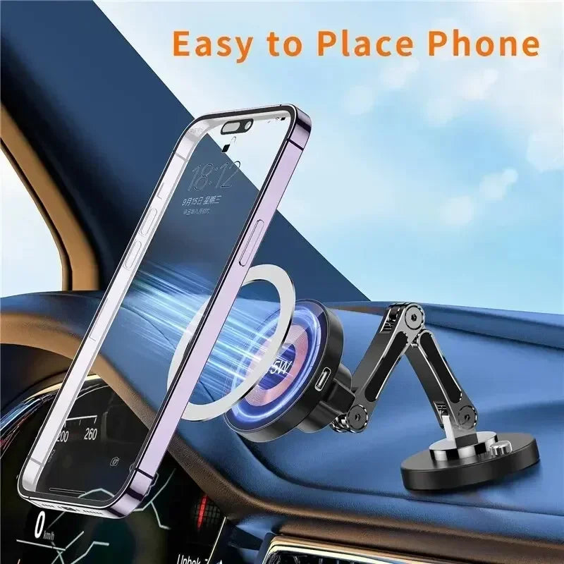 Magnetic Wireless Car Charger for iPhone &ndash; 360 Rotation