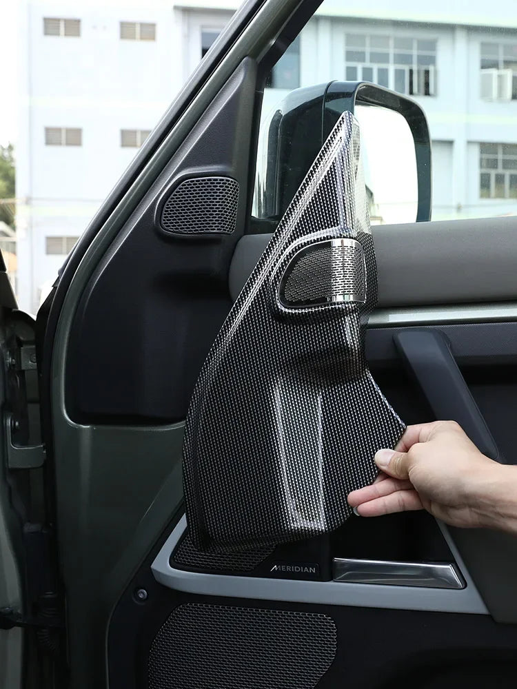 Наклейка на рог стойки A из углеродного волокна для Defender 110