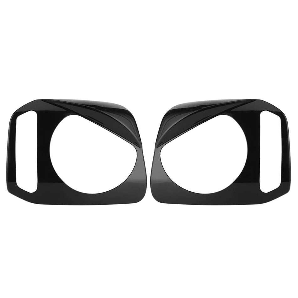 Headlight Cover Trim Frame Set For Suzuki Jimny 2007-2017 ABS Deep Black 2 Piece