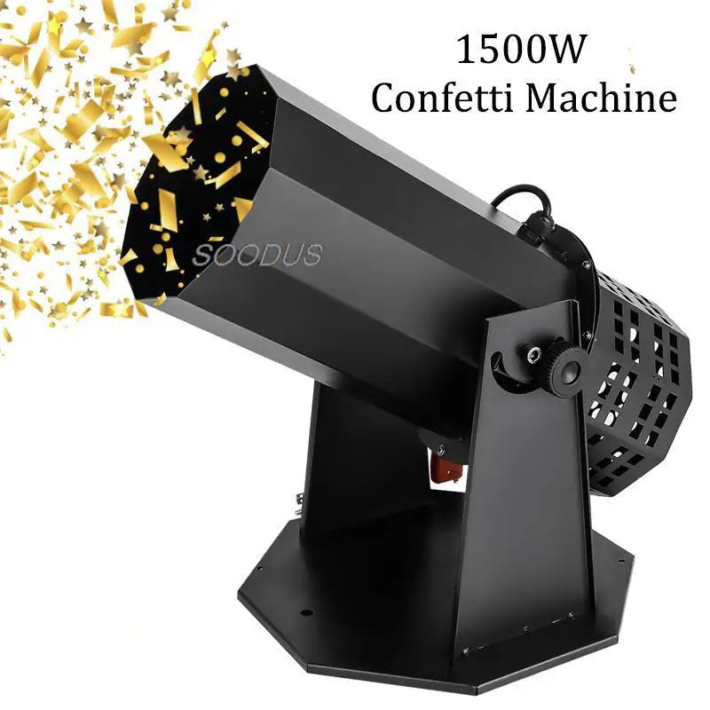 1500W Professional Confetti Machine with Remote Control for DJ Events, Stage Show, Wide Air Output