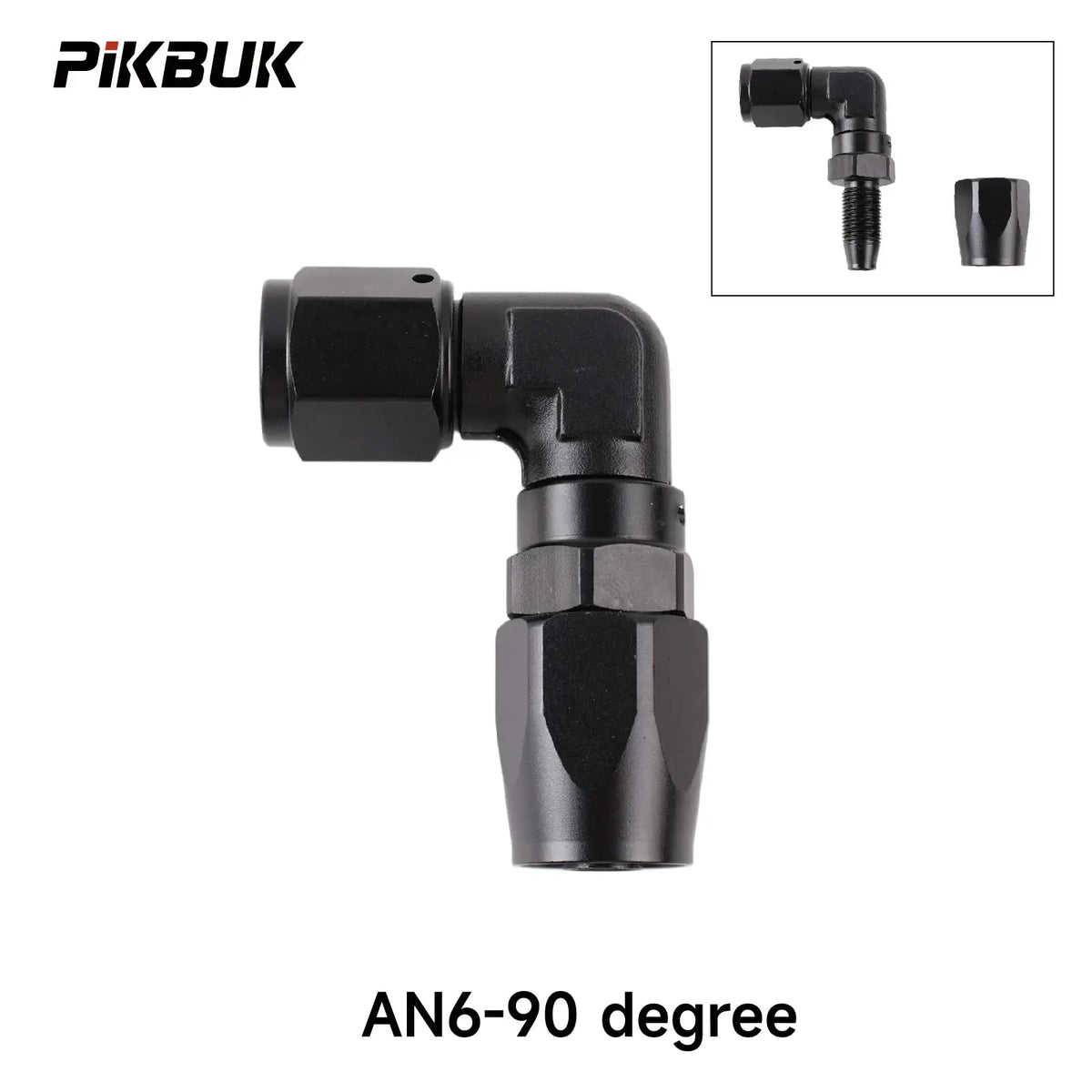 PIKBUK Aluminum AN4 6 8 10 12 Forged Type Swivel Hose End Fitting Adapter Oil Cooler Fuel Line Straight 45 90 Degree by InterCyprus Trading Ltd
