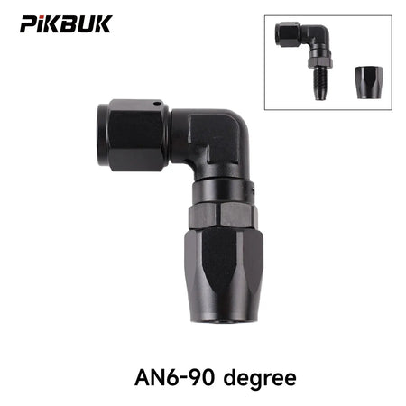 PIKBUK Aluminum AN4 6 8 10 12 Forged Type Swivel Hose End Fitting Adapter Oil Cooler Fuel Line Straight 45 90 Degree by InterCyprus Trading Ltd