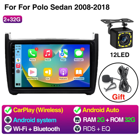 9Inch Car Radio CarPlay Android Auto &ndash; Bluetooth WiFi 2G 32G 12LED