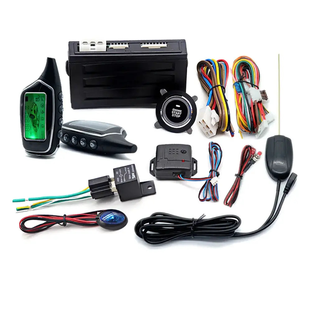 Universal Car Alarm Auto Start Stop System Remote Control Engine Ignition Autostart Kit Keyless Push Start System Car Accessorie by InterCyprus Trading Ltd