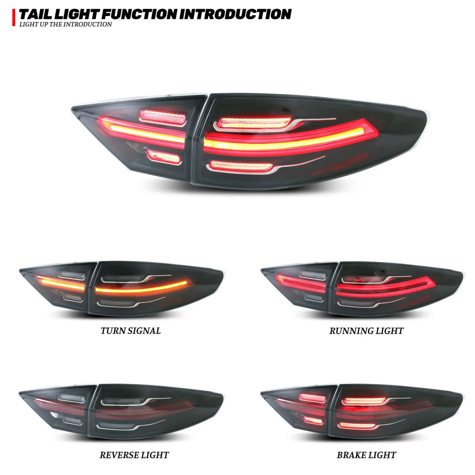 Ford Fusion Mondeo LED Tail Lights with Dynamic Animation, Sequential Signals