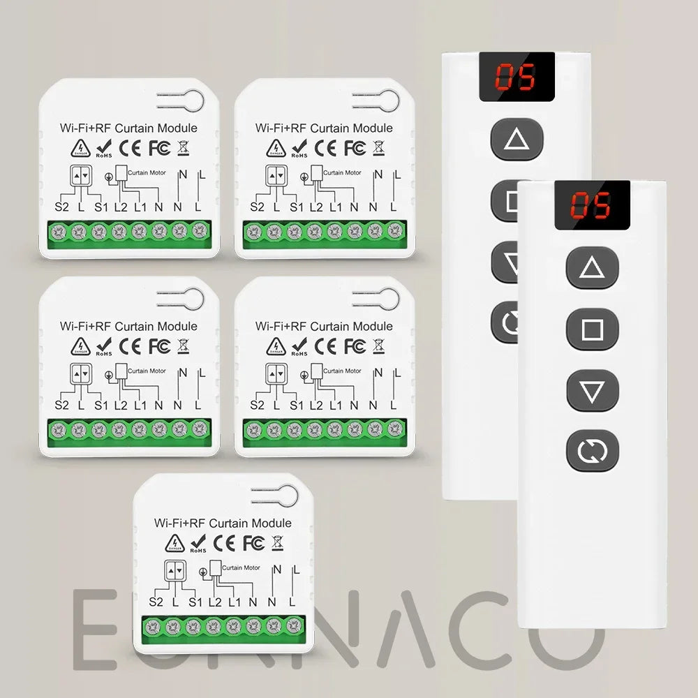 Tuya Smart WiFi Module &ndash; Voice Control RF433 Remote 5Receiver 2Remote