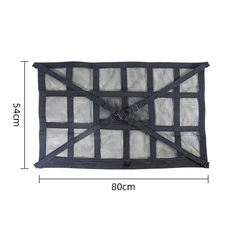 Car Roof Cargo Net Mesh Organizer - Anti Sagging Design 80 x 54cm