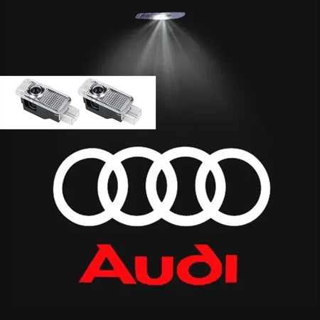 2pcs Audi Car Door Logo Projector Lights - HD Welcome Lamp 02