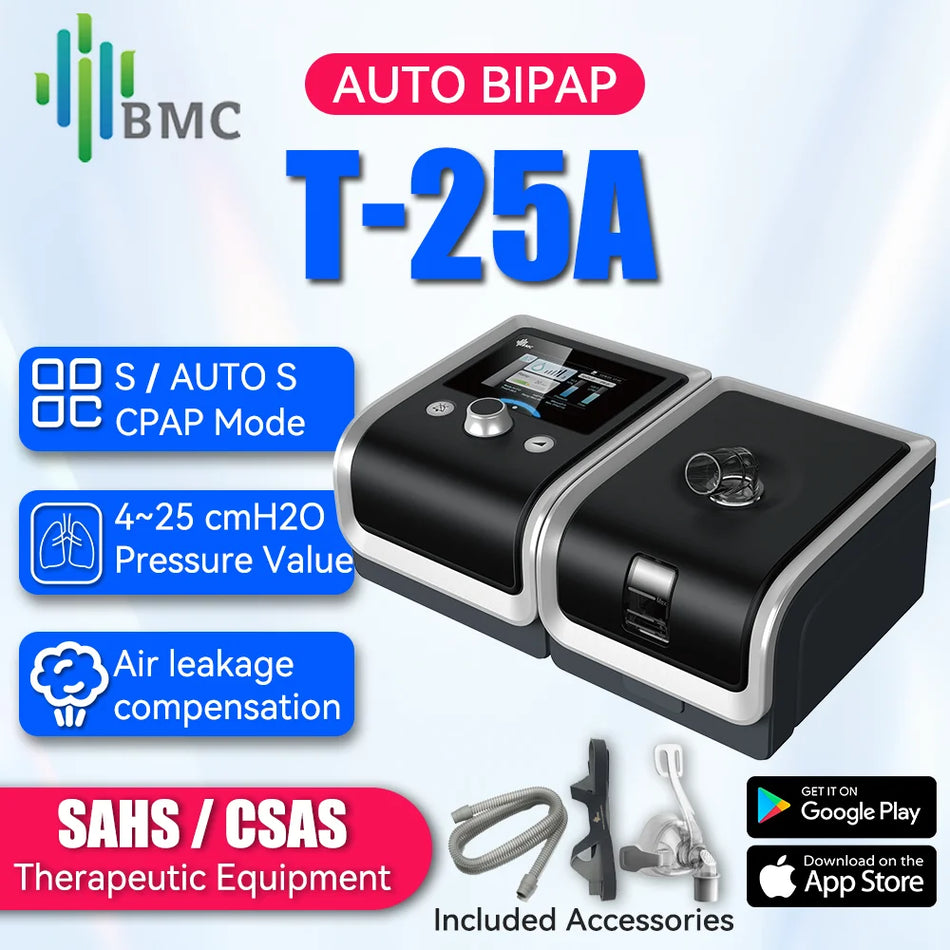 BMC T25A Bipap με ρινική μάσκα υγραντήρα θεραπείας ύπνου