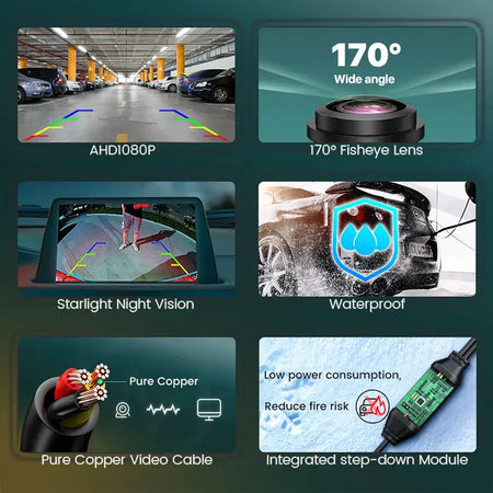 1080P AHD IPS Car Rear View Camera With Night Vision And 170 Degree Wide Angle Reverse System 4.3 5 7 Inch by InterCyprus Trading Ltd