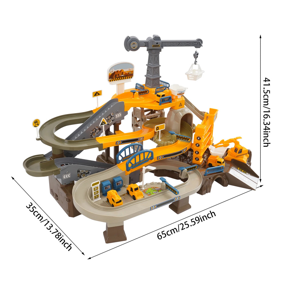 Gul Tågbana Leksaksbil Med Musikfunktion För Åldrarna 3