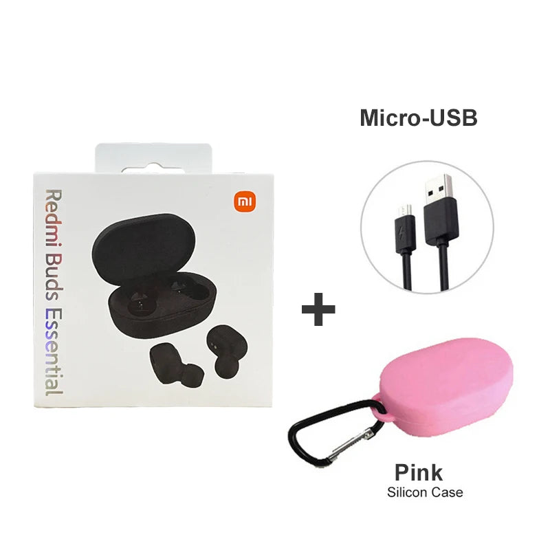 Xiaomi Redmi Buds Essential Global Version True Wireless Bluetooth Earphones with Mic and Touch Control Essential pink usb / CHINA