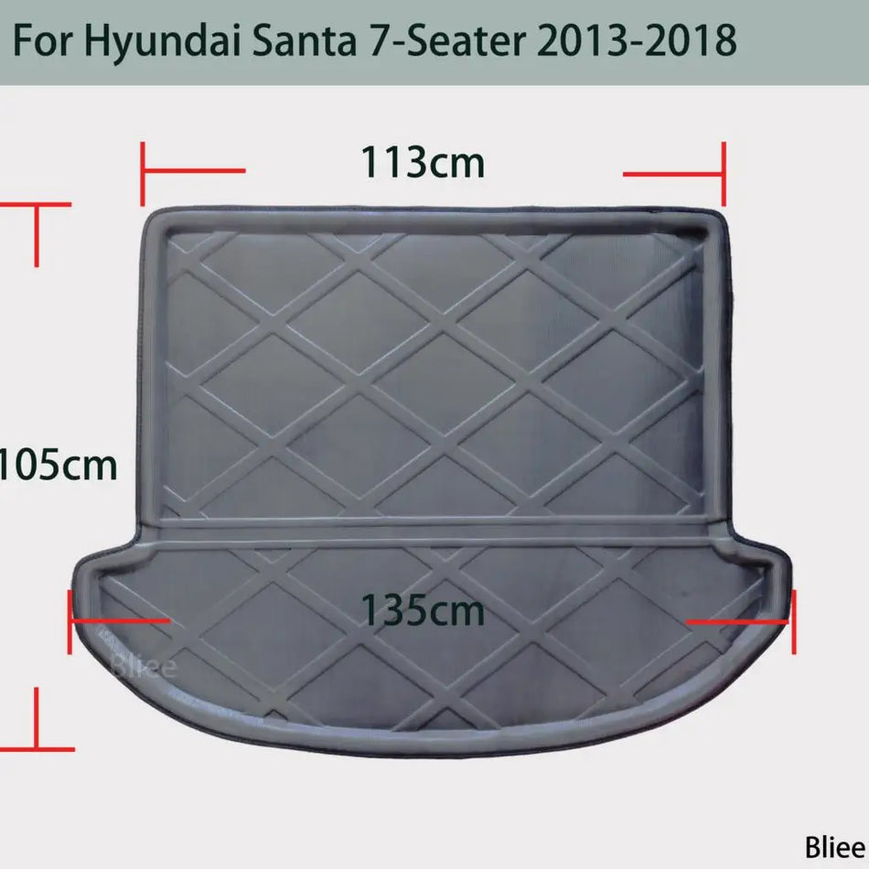 Hyundai Santa Fe 7-Zitter 2013 2018 Kofferbakmat Liner