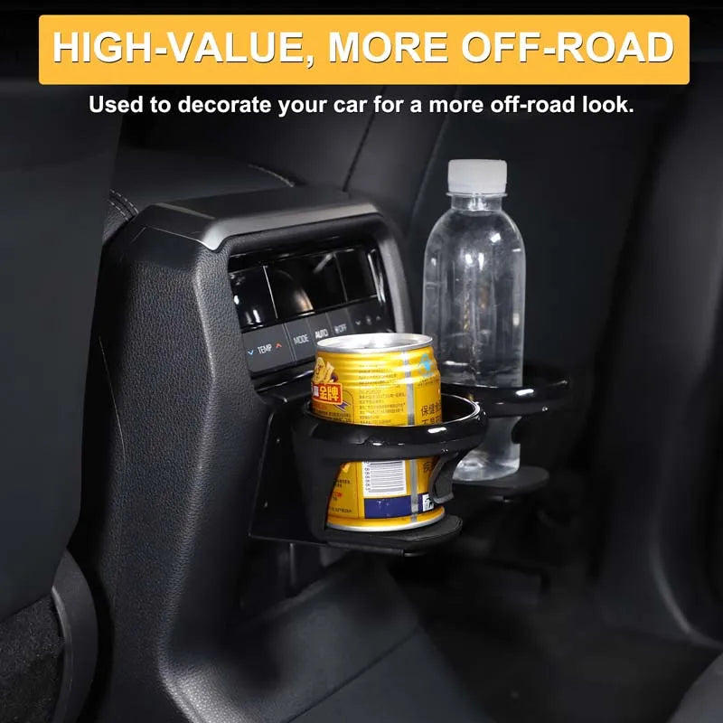 Toyota Prado LC250 için Karbon Çelik Siyah Armfer Bardak Tutucu