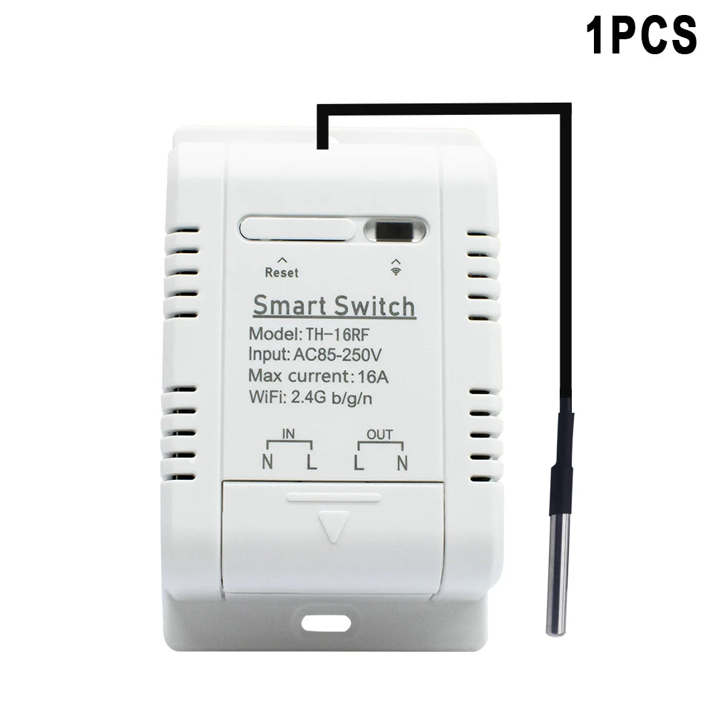 Smart Temp Humidity Wifi Switch 10A &ndash; Alexa And Google Home Temperature Switch