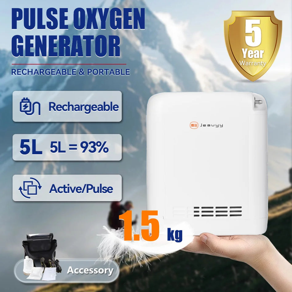 Επαναφορτιζόμενος Φορητός Συμπυκνωτής Οξυγόνου 1L έως 5L Ροή