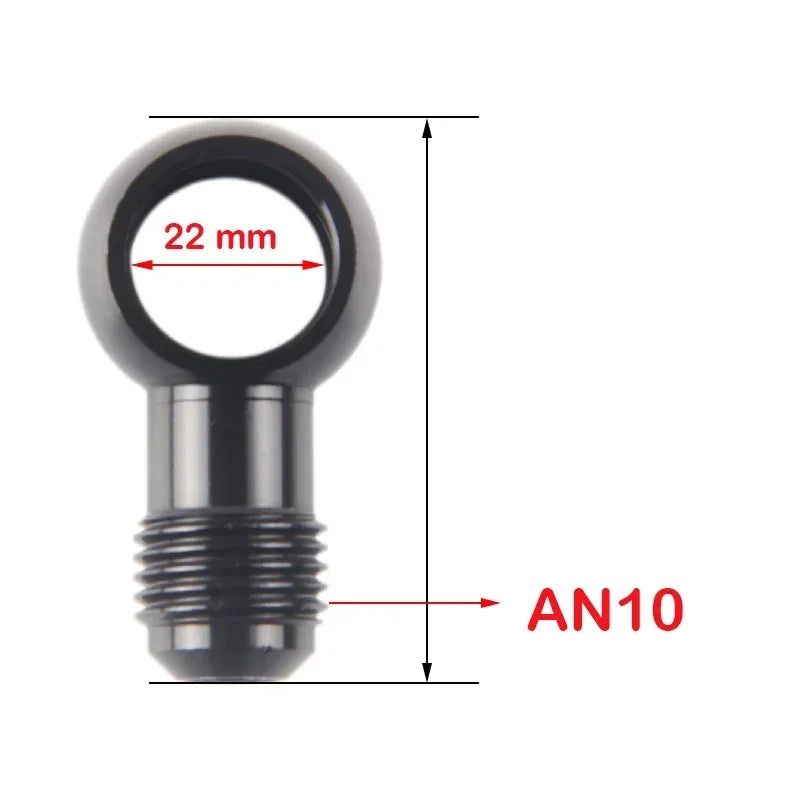 Aluminum Brake Banjo Fitting With AN3 AN4 AN6 AN8 AN10 Adapter Bolt by InterCyprus Trading Ltd